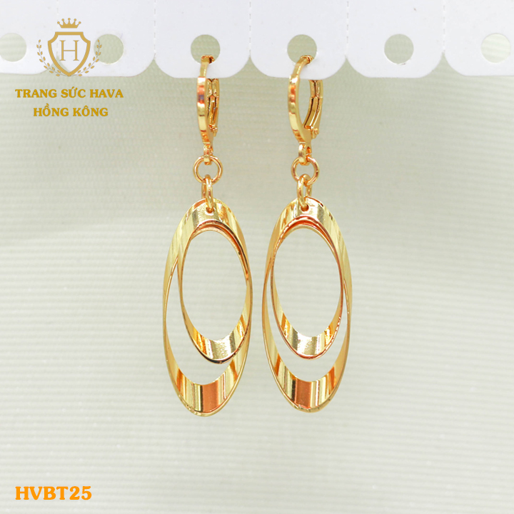 Earrings earrings long drop earrings 18K gold plated titanium