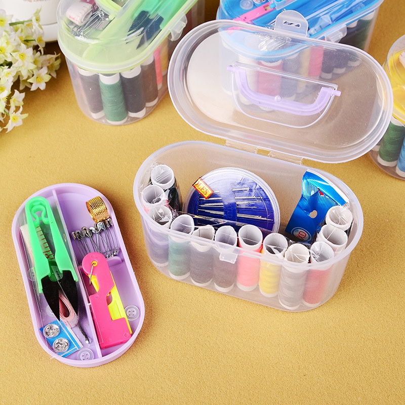 Set sewing kit multi-purpose 45 dish enclosed litter box transparent
