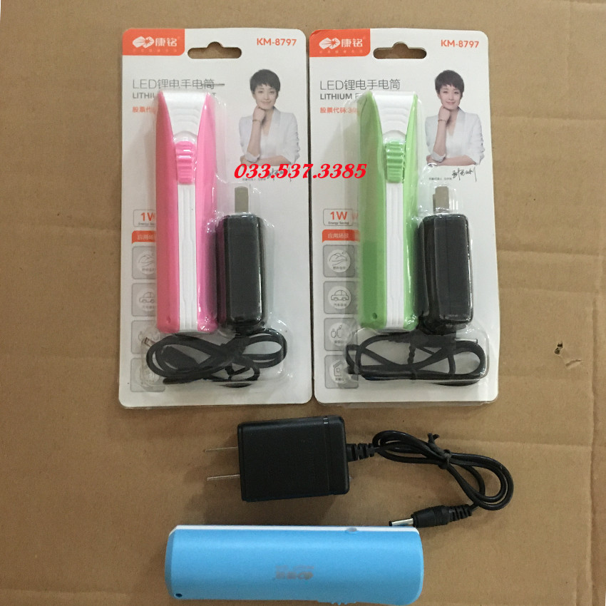 Đèn pin mini siêu sáng, đèn bin KM 8797 công suất 1W