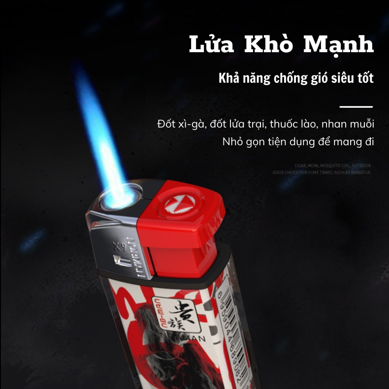Combo 5 Bật Lửa NBM X9 Lửa Khò Tia Chống Gió Nhiều Họa Tiết Cực Đẹp (Không Gas)