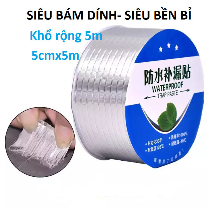Cuộn keo chống thấm butyl 5m