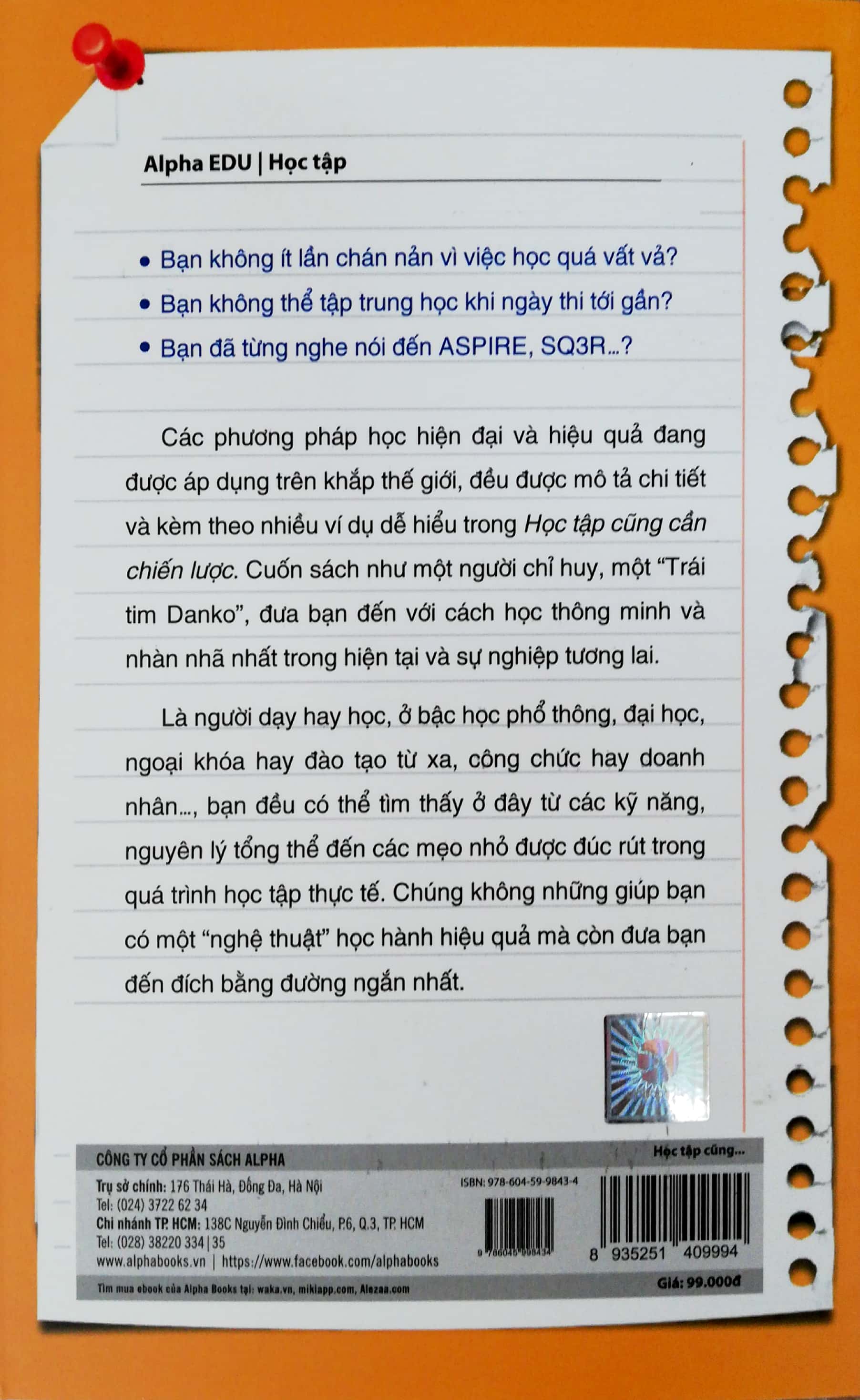 Fahasa - Học Tập Cũng Cần Chiến Lược (Tái Bản 2018)