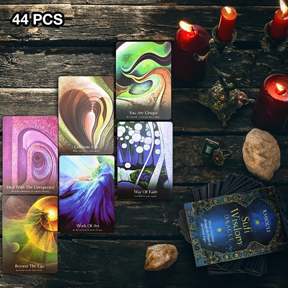 Bộ Bài Oracle Sufi Wisdom Oracle Tặng Đá Thanh Tẩy