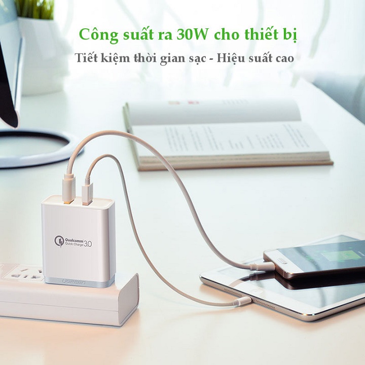 Củ sạc nhanh cao cấp UGREEN QC3.0