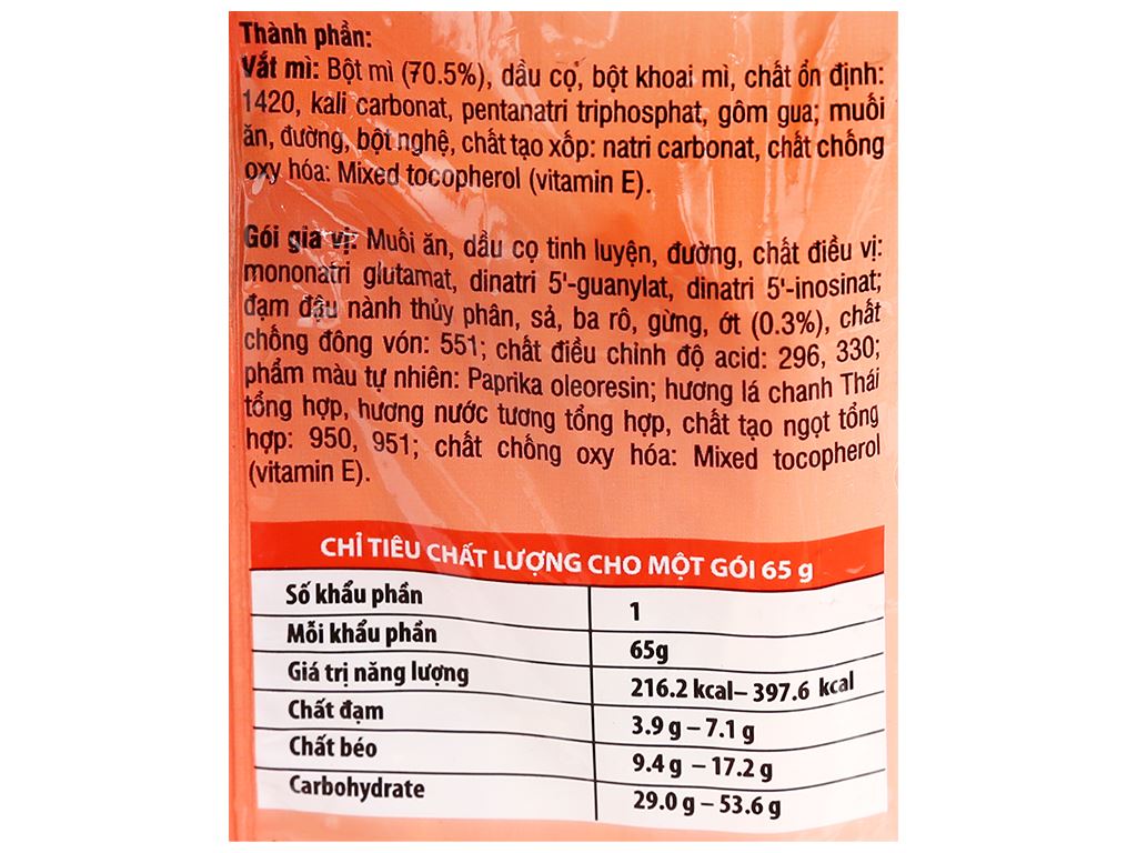 Thùng 30 gói mì Lẩu Thái CHAY Vifon