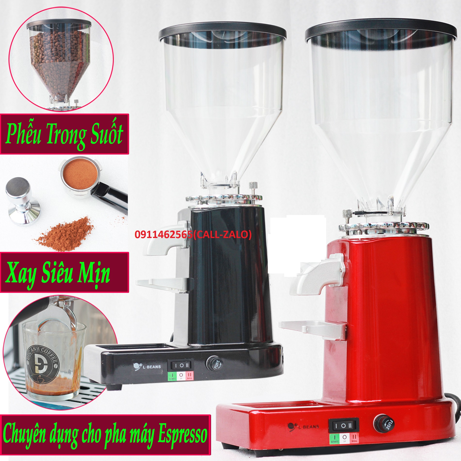 máy xay cà phê chuyên dụng thương hiệu L-BEAN công suất lớn phục vụ 400-500 ly một ngày bảo hành 1 năm