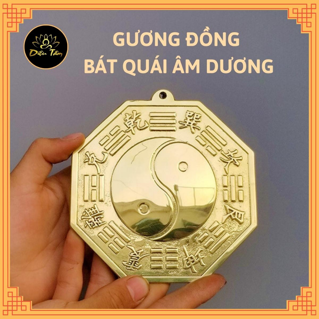 Bronze moon feng shui mirror