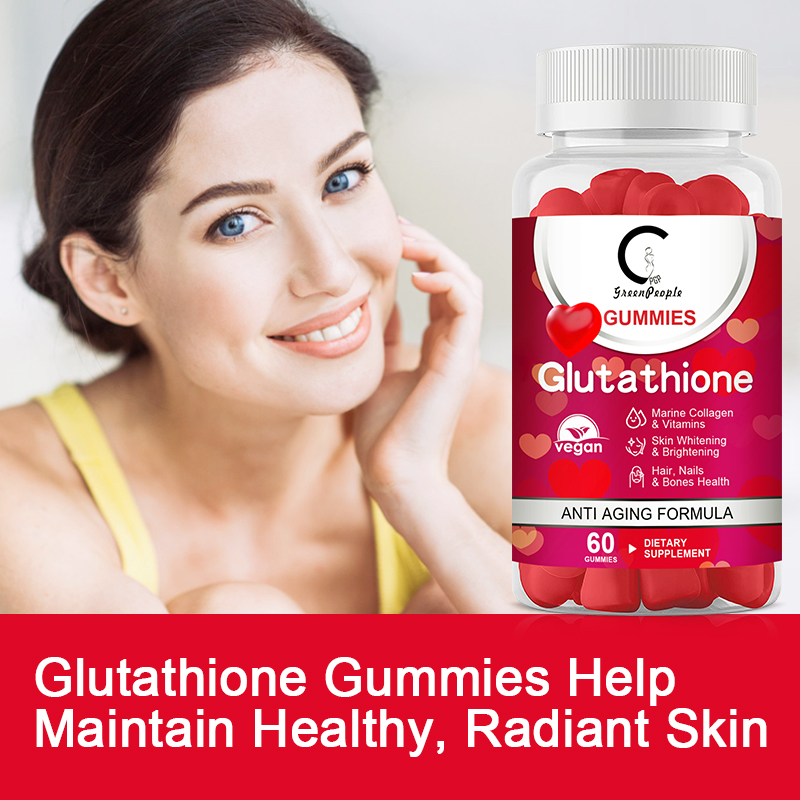 GPGP GreenPeople Glutathione 500mg Gummies L-Glutathione với Collagen nhai được bổ sung để chăm sóc da, hỗ trợ gan, chống oxy hóa, hệ thống miễn dịch