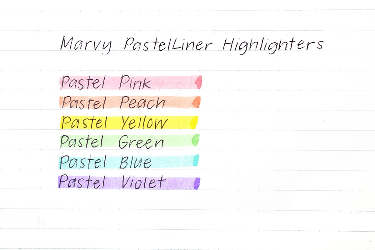 [HCM]Bộ 6 bút đánh dấu Marvy PastelLiner Highlighter (6 màu Pastel)