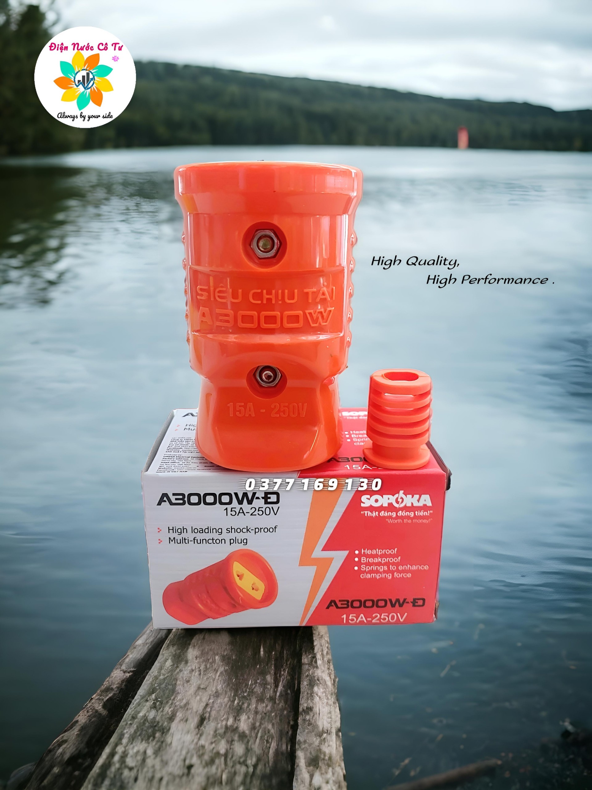 Bộ phích cắm phích nối chịu nhiệt chịu tải cao cấp 3000W Sopoka