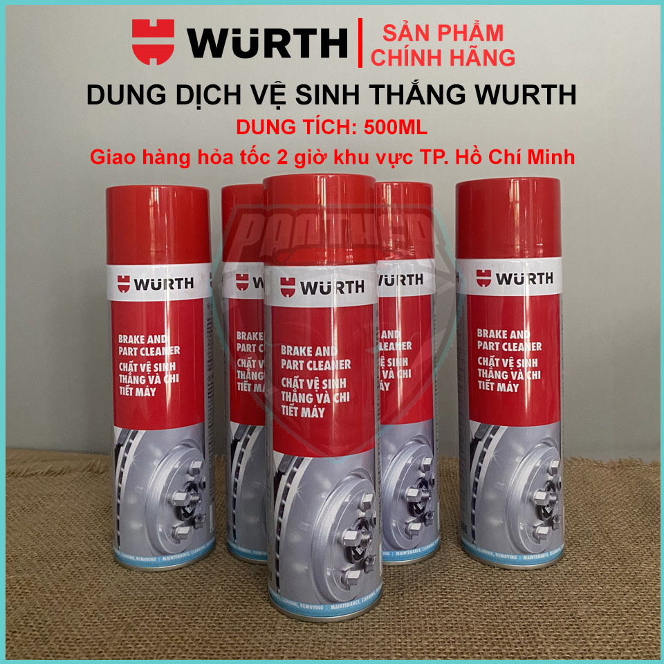 [CHÍNH HÃNG WURTH] DUNG DỊCH VỆ SINH THẮNG WURTH - ĐỨC - DUNG TÍCH 500mL