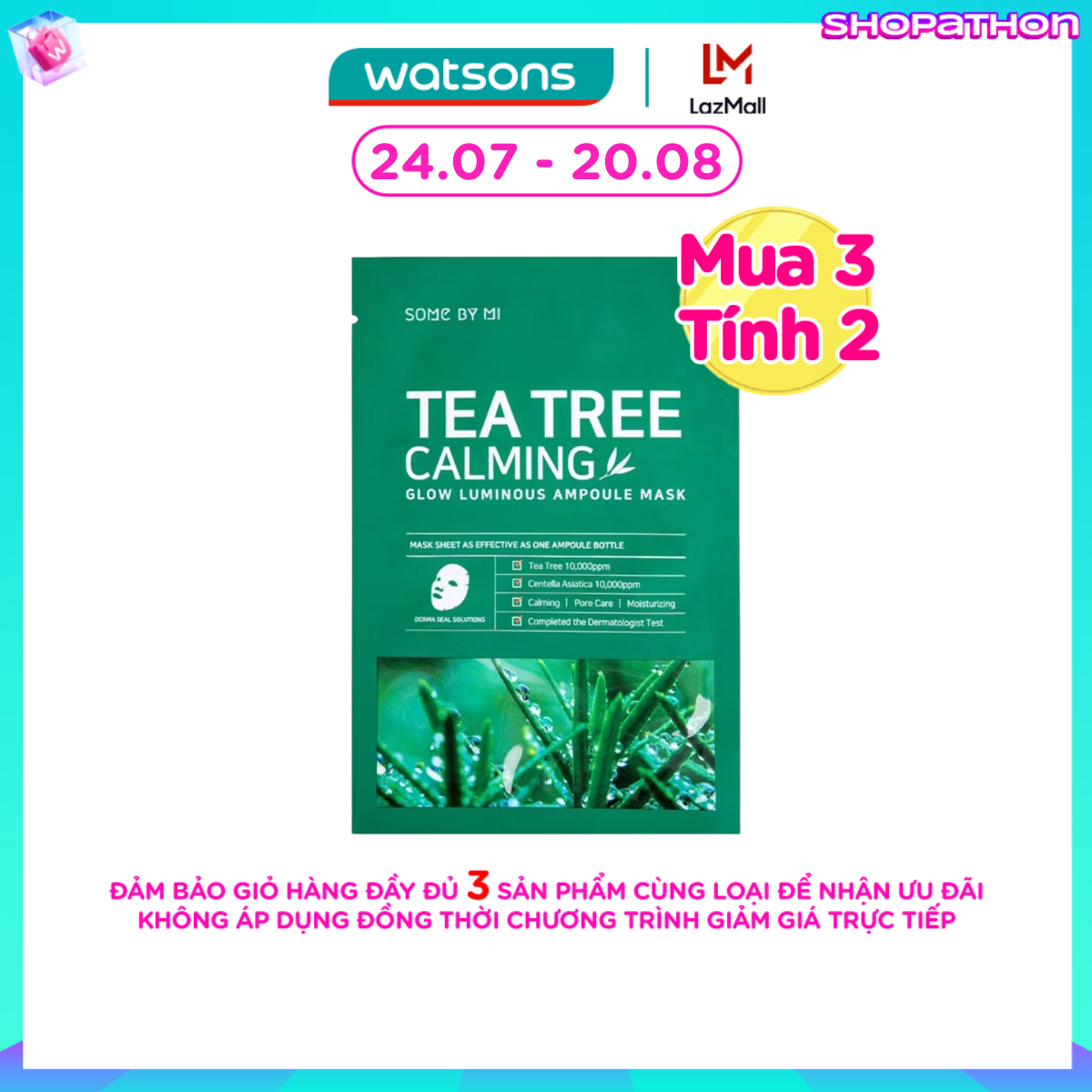 Mặt Nạ Some By Mi Giảm Mụn Tea Tree Calming Sheet Mask 25g