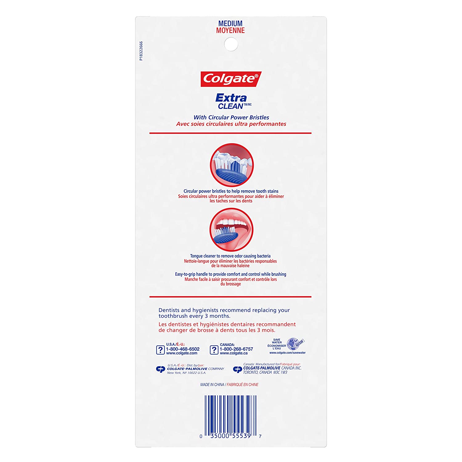 Set bàn chải Colgate Extra Clean Toothbrush 6 cây USA