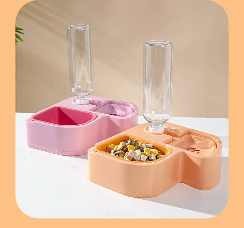Food Bowl with 500ml Water Bottle for Dogs and Cats - T3 Pets Shop