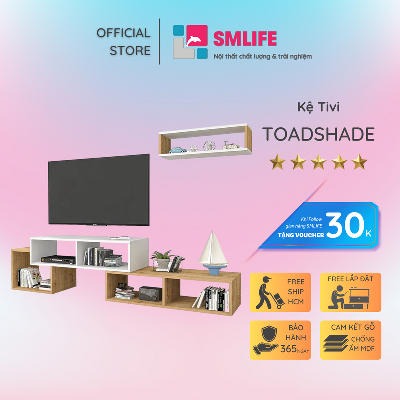 Kệ để tivi phòng khách phong cách hiện đại SMLIFE Toadshade