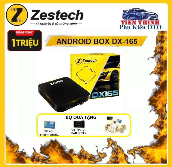 Bộ android box zestech dx165 dành cho ô tô - model 2023 ,androi box ô tô zestech dx-165 chủ động cảnh báo khi di chuyển,quản lý xe từ xa trên smartphone,