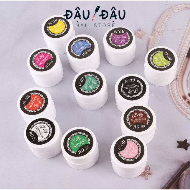 Set gel vẽ móng 12 màu cực chuẩn đẹp