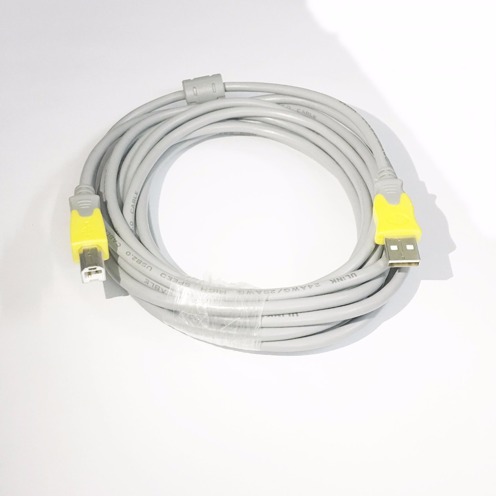 USB 2.0 VSPTECH printer cable (Gray WIRE) 1M5, 3M, 5M, 10 Meters
