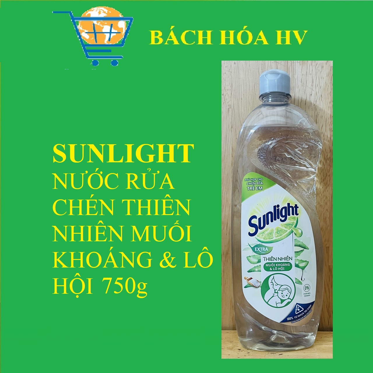 SUNLIGHT nước rửa chén chai 370g và 750g - BACH HOA HV