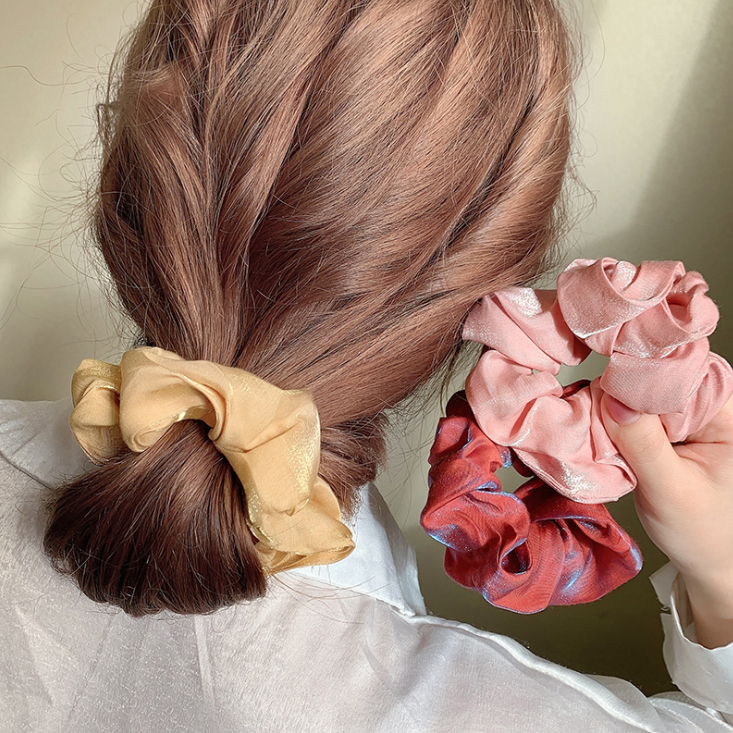Dây Cột buộc tóc scrunchies Lụa cao cấp sang trọng HD46 siêu đẹp