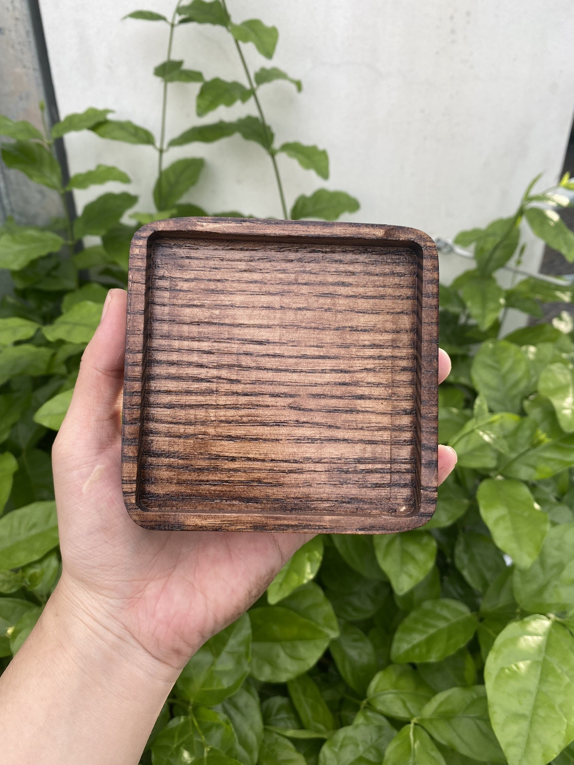 Lót ly gỗ / Khay gỗ để ly nước LUXI decor [FREE KHẮC LOGO]