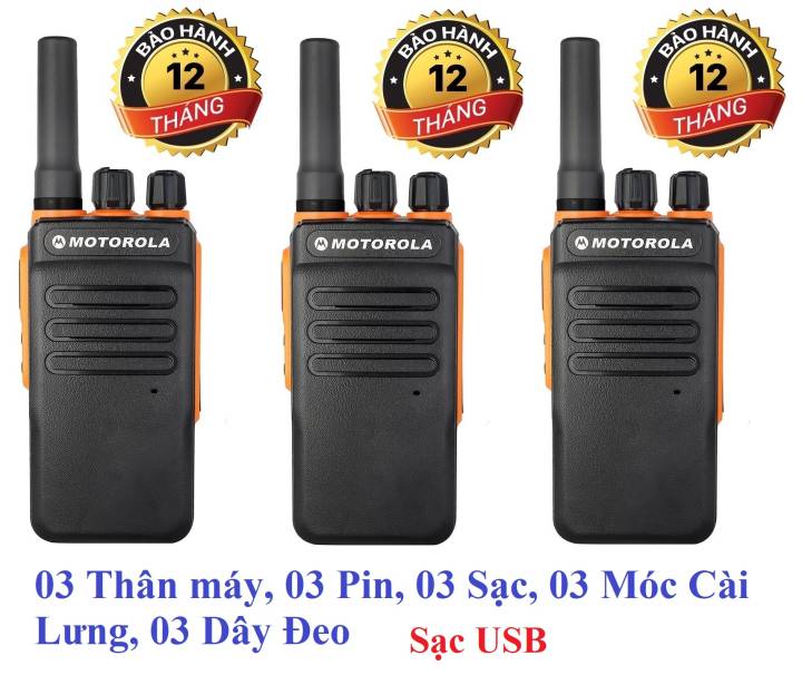Bộ 3 Bộ đàm Motorola GP900S(Loa chống bụi, Dung lượng pin cực lớn >12 tiếng, cự ly liên lạc xa, siêu bền)