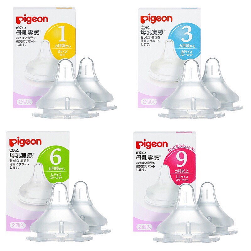 Núm ti thay thế bình pigeon cổ rộng size S,M,L,LL