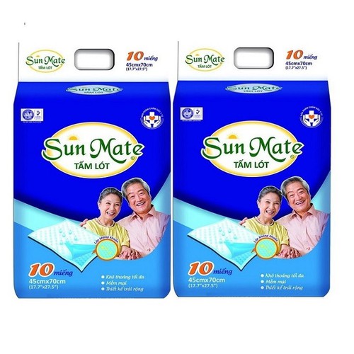 BỘ 2 GÓI TẤM LÓT TÃ SUNMATE 10 MIẾNG