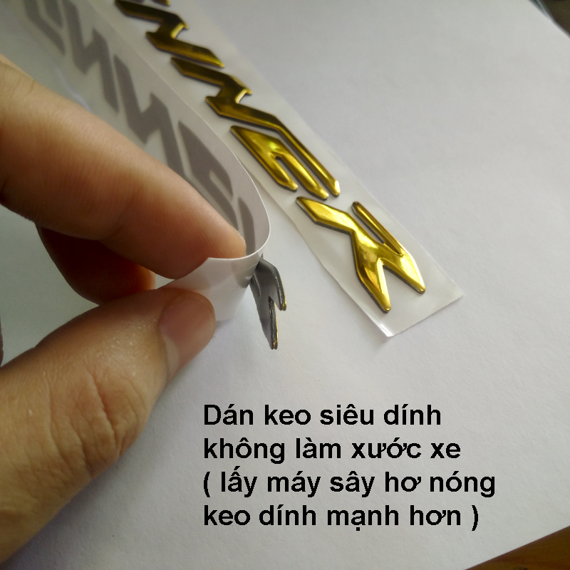 Bộ 2 tem Winner 3D nổi màu Vàng