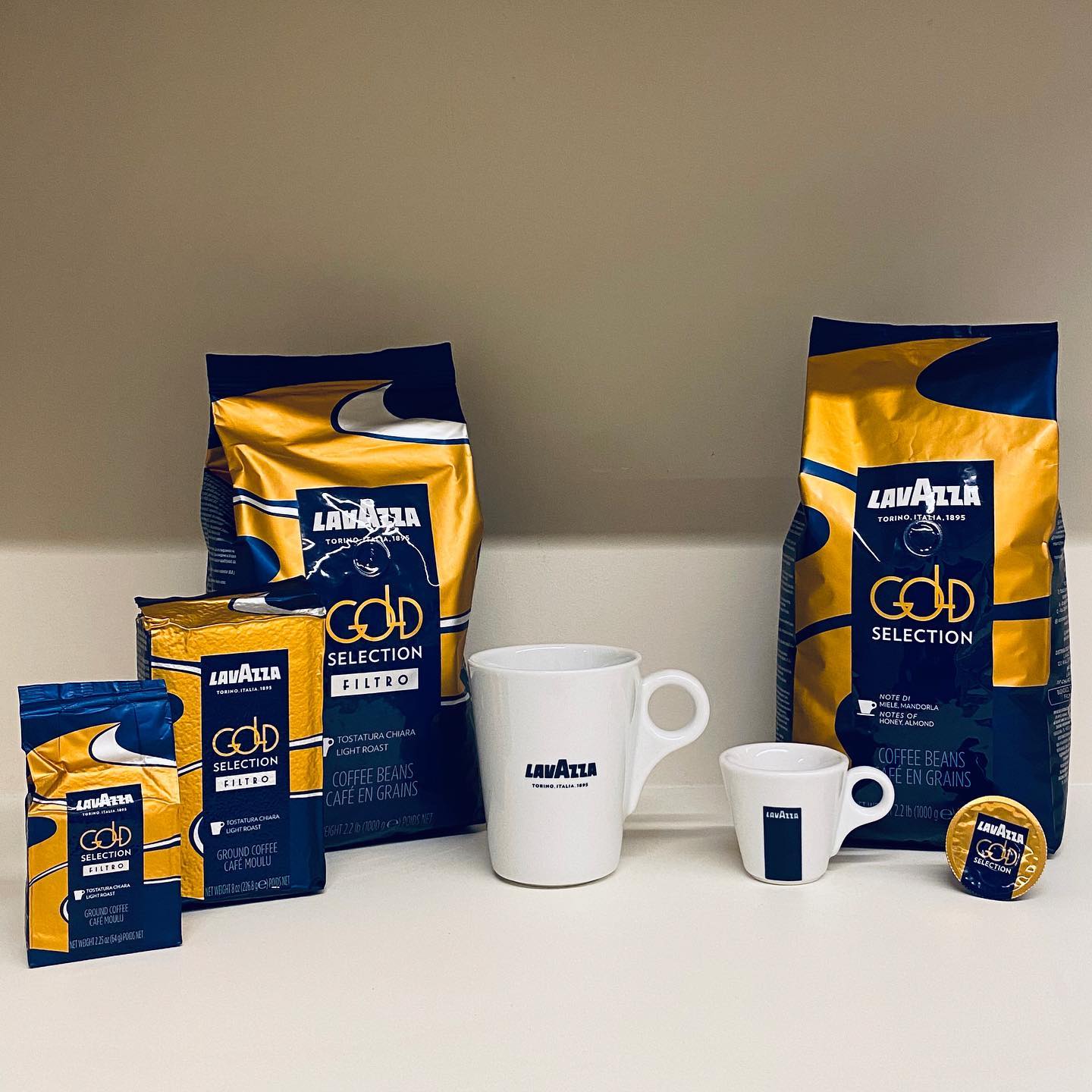 Cà phê hạt đã rang Lavazza  Gold Selection 1000g