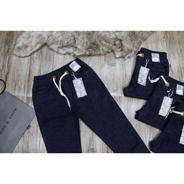 Quần Jeans Nữ Cạp Chun Tím Than [ Ảnh Thật ]