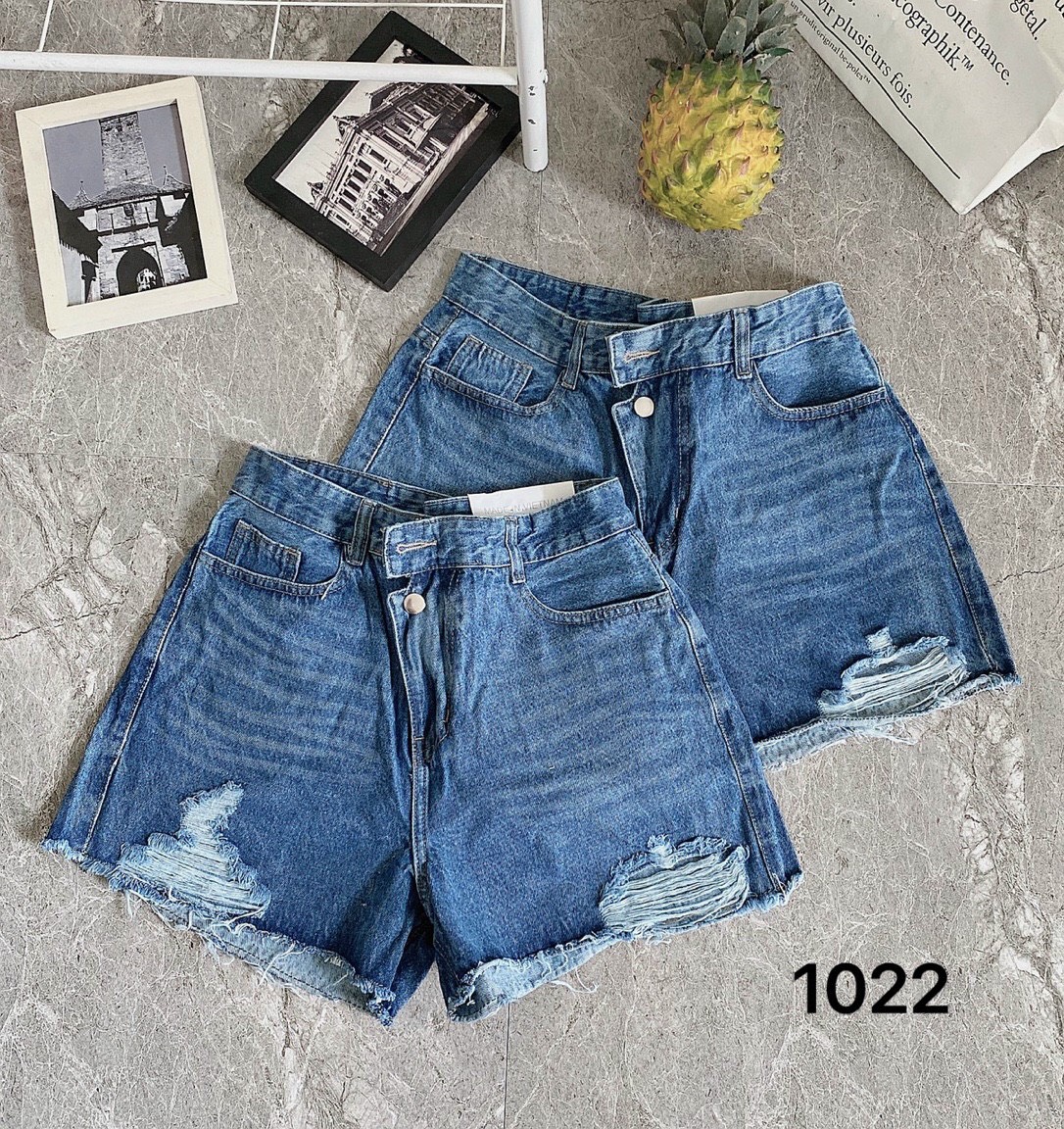 [HCM]Quần Short Jean Nữ Rách Bigsize Từ Size S đến Size 35 MS1022