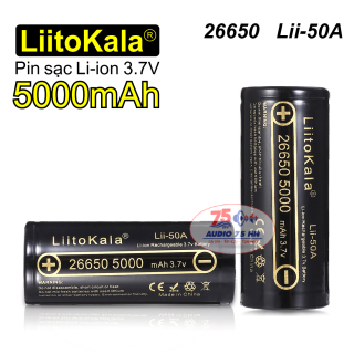01 viên pin sạc Liitokala Engineer Lii-50A 3.7V 26650 5000mah 20A Dung Lượng Cao dùng cho đèn pin, thiết bị điện tử cao... thumbnail