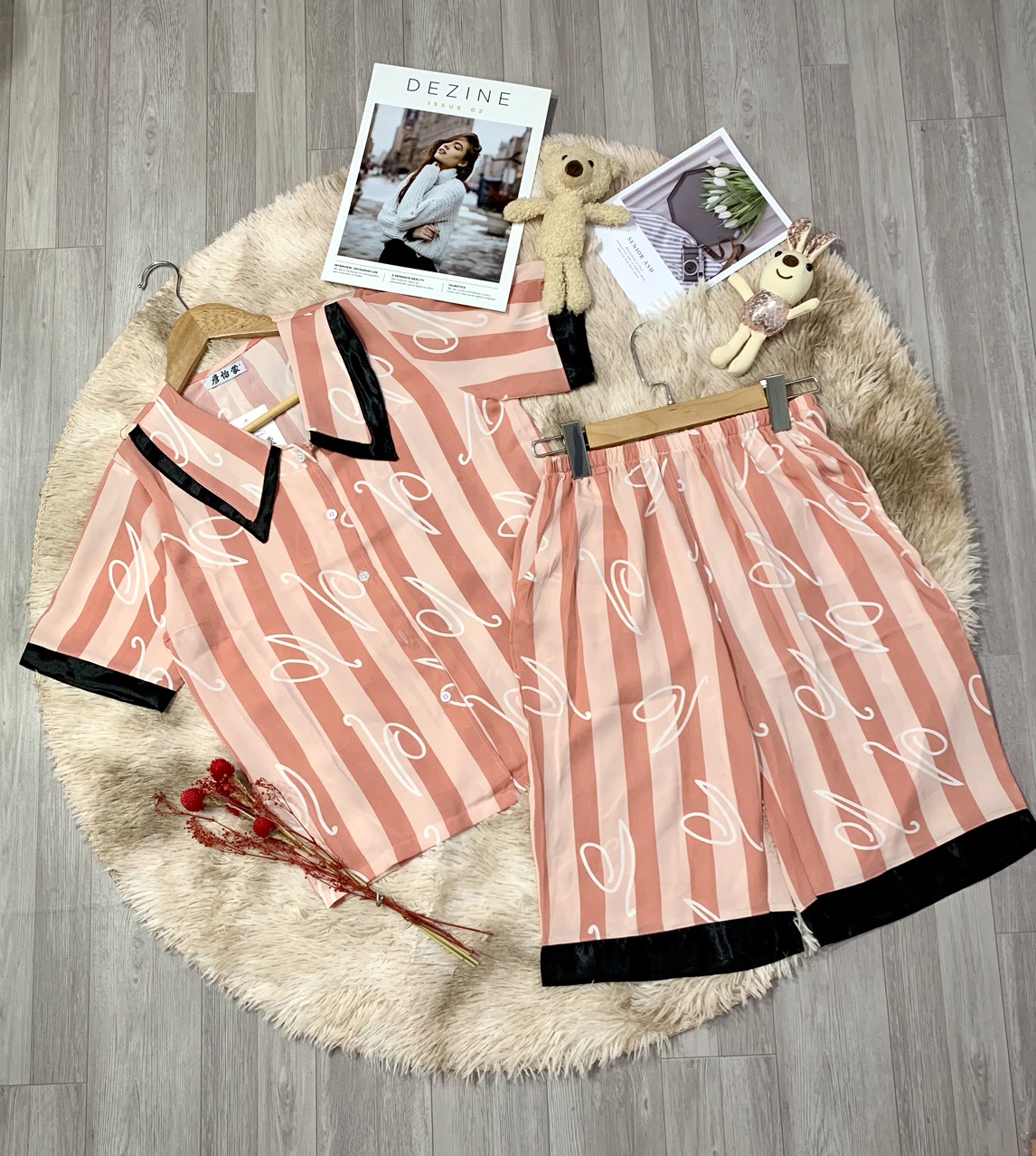 Đồ Bộ Lửng Nữ Pijama Lụa Mango Loại 1, Set Bộ Ngố Mặc Nhà Dễ Thương