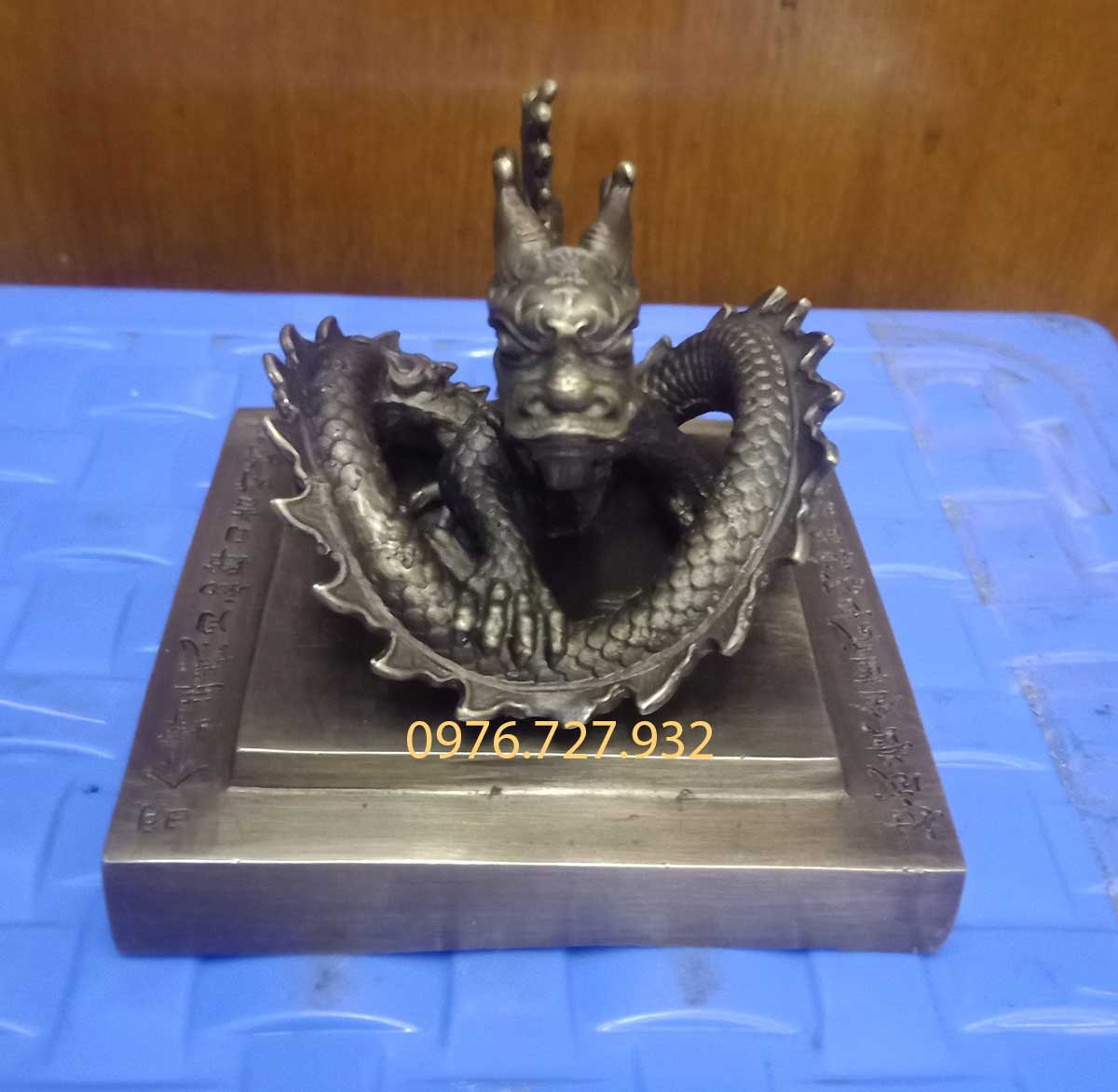 Ấn rồng hoàng đế chi bảo kích thước 10cm * 10cm, ấn hoàng đế chi bảo bằng đồng