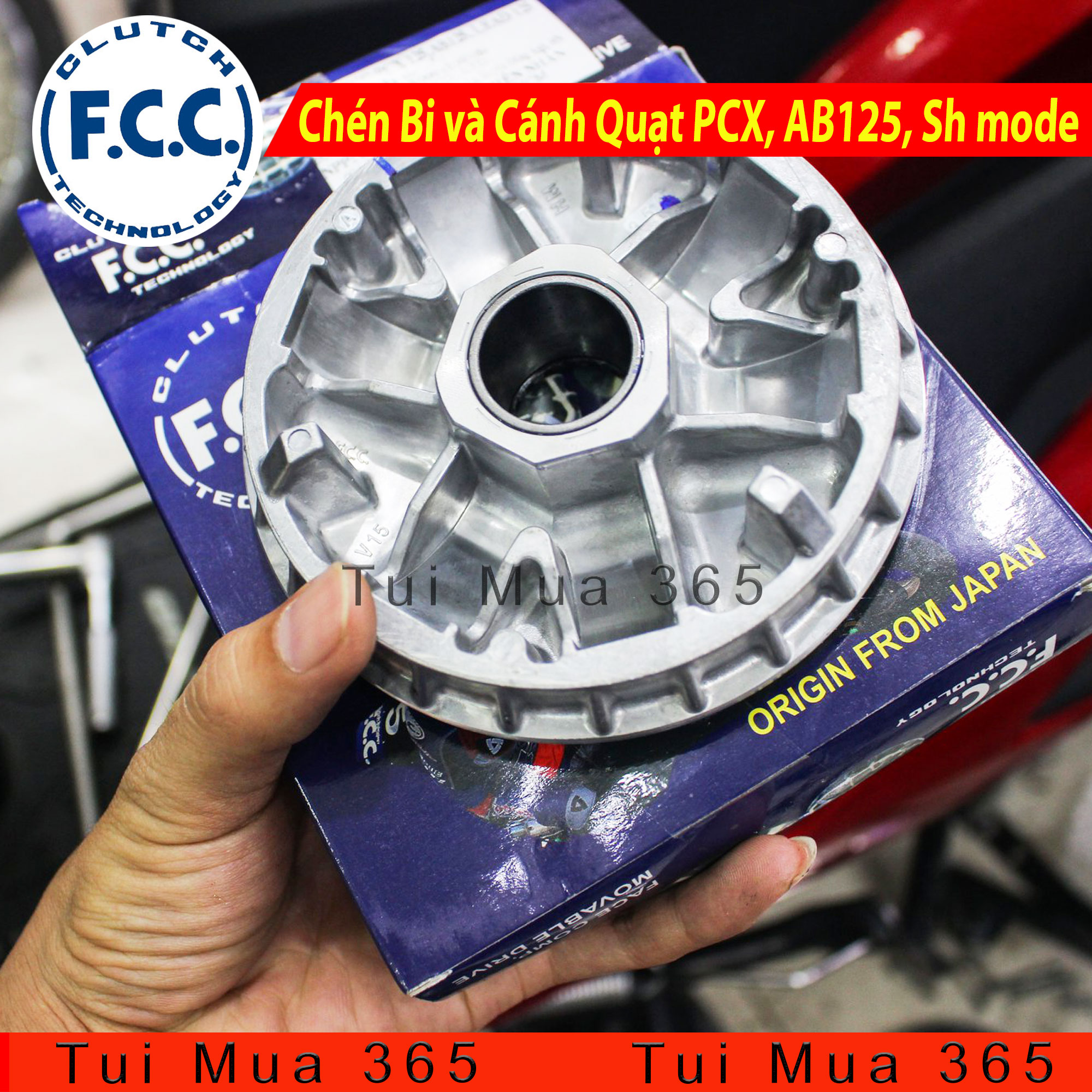 [HCM] Bộ Nồi Trước Chén Bi và Cánh Quạt FCC Cho Honda PCX, SH Mode, Vario, AB125/150