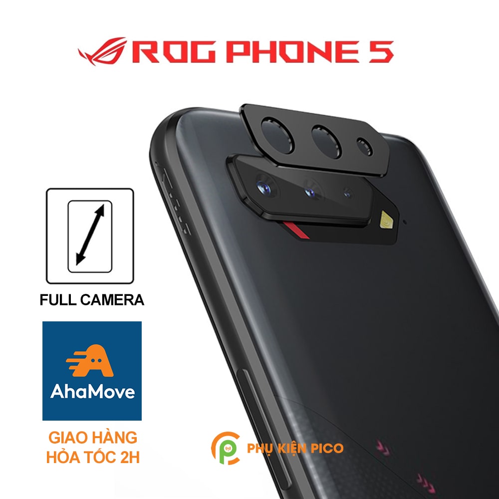 Dán camera Rog Phone 5 / Rog Phone 5s khung kim loại bảo vệ an toàn camera sau - Ốp viền camera Rog Phone 5