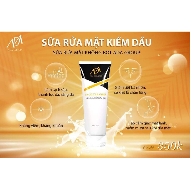 Sữa Rửa Mặt Không Bọt ADA Kiềm Dầu