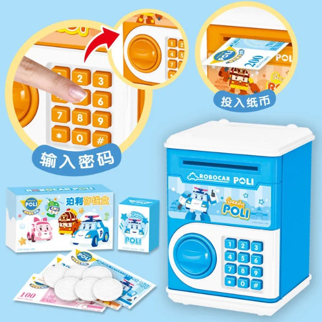 Két sắt mini POLI cho bé chạy pin