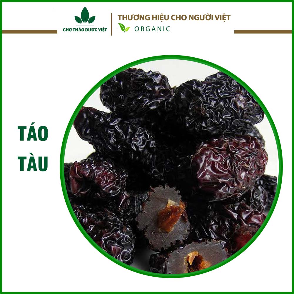 Táo tàu 100g, táo đen sấy dẻo, thơm, ngọt thanh, không tẩm đường, an thần, rất tốt cho người lớn và trẻ nhỏ - Chợ Thảo Dược Việt
