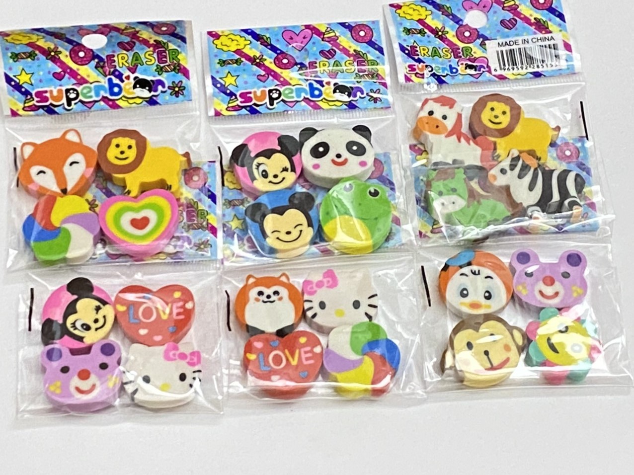 [HCM]Combo 3 bịch 12 cục gôm 12 hình khác nhau