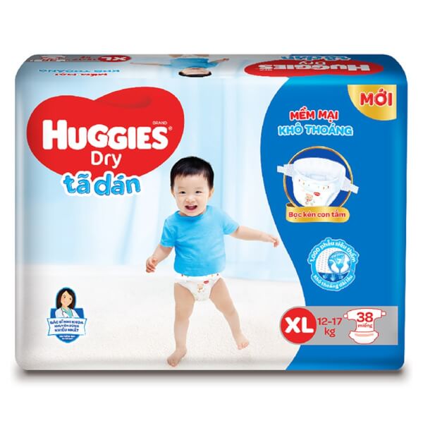 TÃ DÁN HUGGIES SIZE M48/L42/XL38/XXL33  MIẾNG