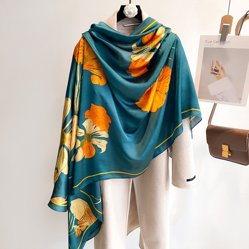 Khăn choàng lụa tơ tằm 180cm*90cm