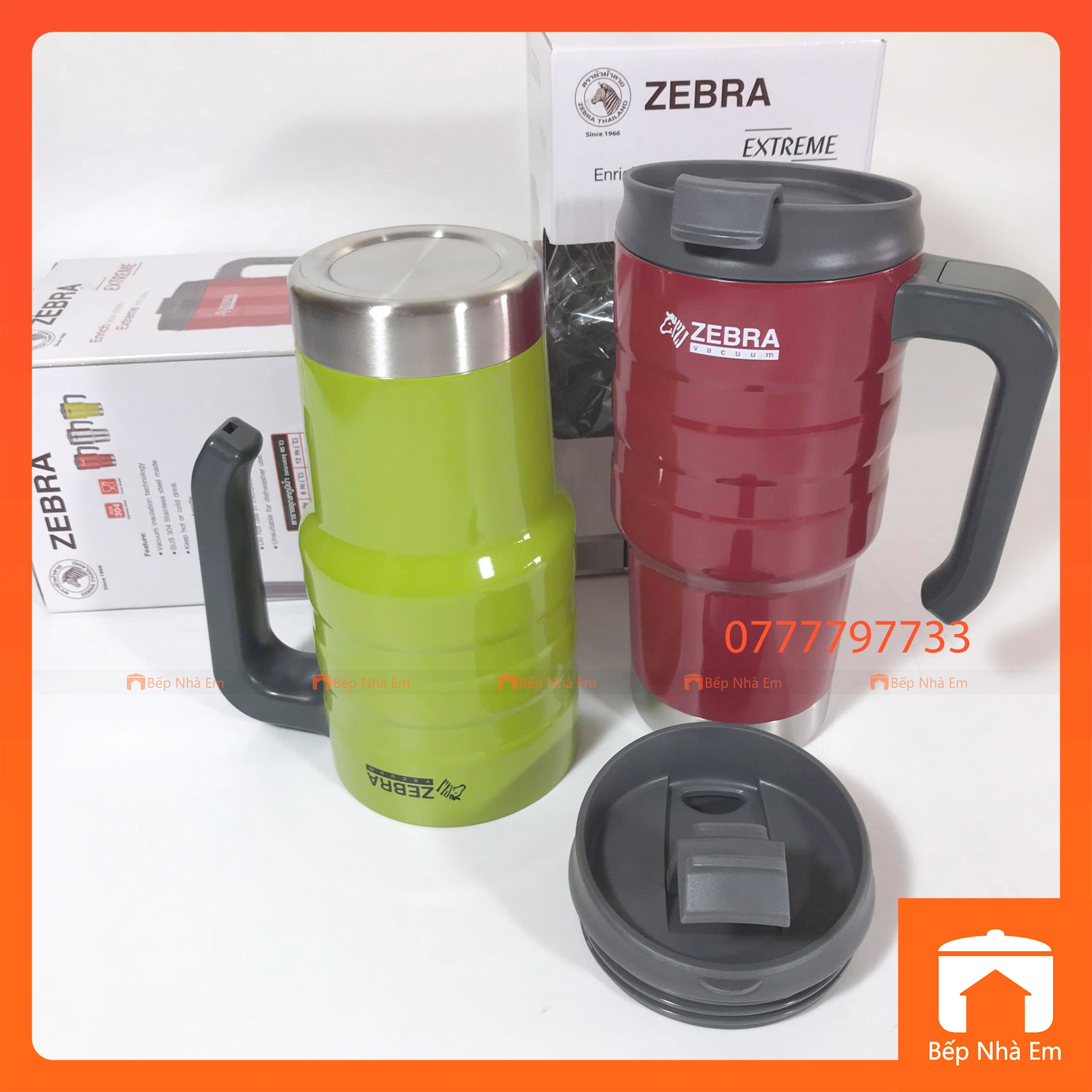 Ca Giữ Nhiệt ZEBRA Extreme 0.59L (Inox 304) - 112902. Nhập Khẩu Thái Lan