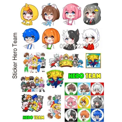 Sticker Hero Team gồm 26 sticker Hero Team