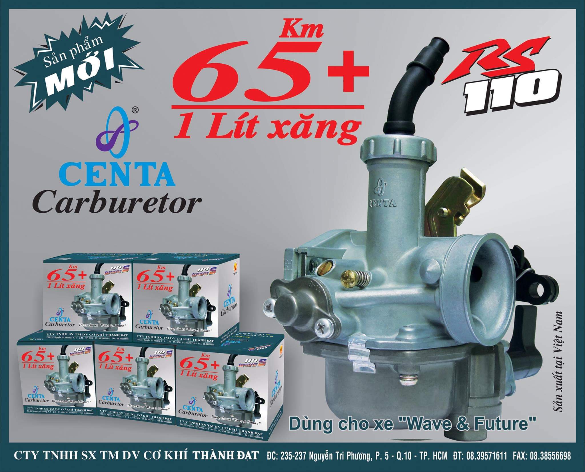 Bình Xăng Con - Wave S 110 / RSX 110 Hiệu Centa Chính Hãng
