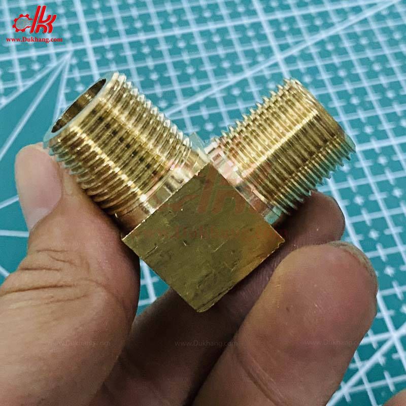 Nối thau co hai đầu ren ngoài