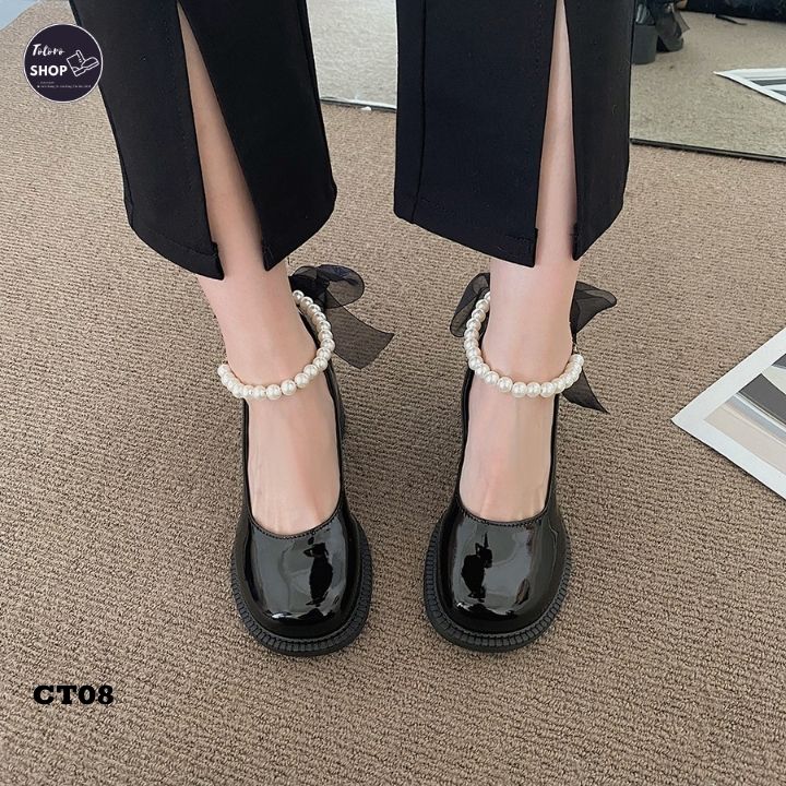 [Hàng Sẵn] [Ảnh Thật] [Freeship] Giày Lolita Búp Bê Nữ Vòng Ngọc Phong Cách Nhật Bản - CT08