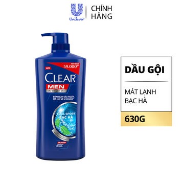 Dầu Gội CLEAR Bạc Hà 630g