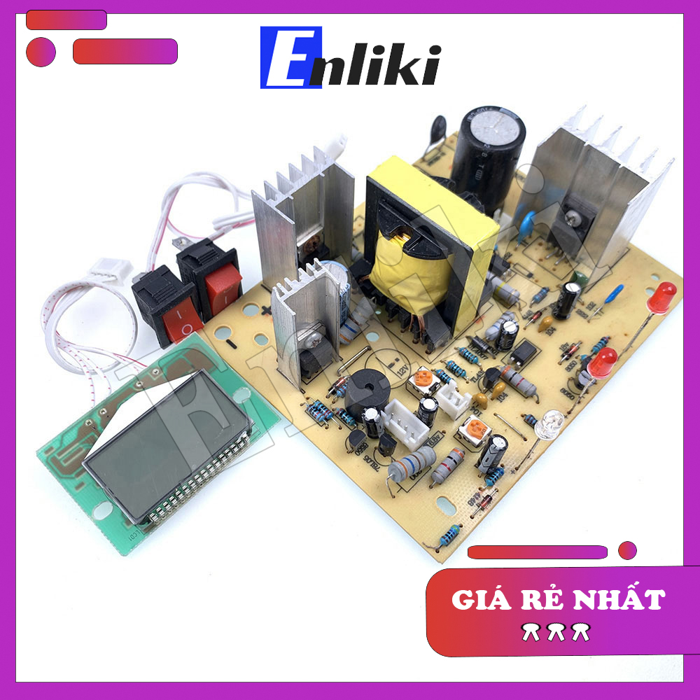 Mạch Sạc Acquy 12V 24V 10A (Kèm Màn Hình LCD Hiển Thị Dòng+ Áp Sạc)